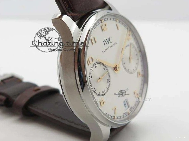 MIROTIME 1228 MoistureWicking Portuguese Real PR IW500704 ZF 1:1 Best Edition On Brown Leather Strap A52010 V 7311